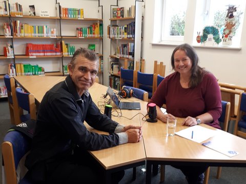 Bild mit Hermann Wenning beim Interview
